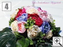 Hochzeitsauto Blumenschmuck Beispiel 4 - Autogesteck Lovely mit Pfingstrosen 