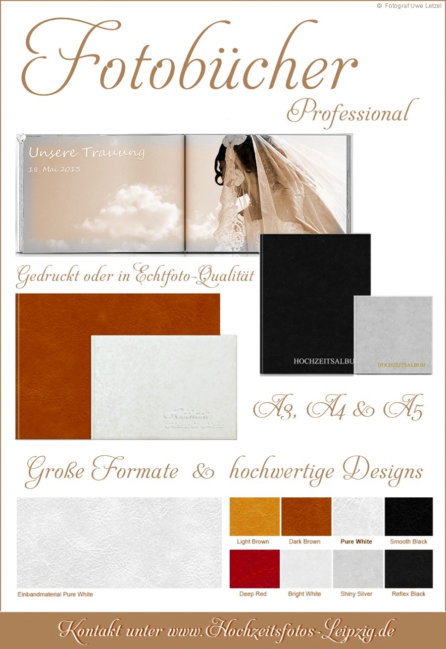 Fotobuch Sortiment - Formate A3 / A4 / A5 & Leder Designs