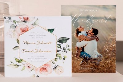 Foto: Hochzeitskarten - Einladungskarten und Danksagungskarten drucken