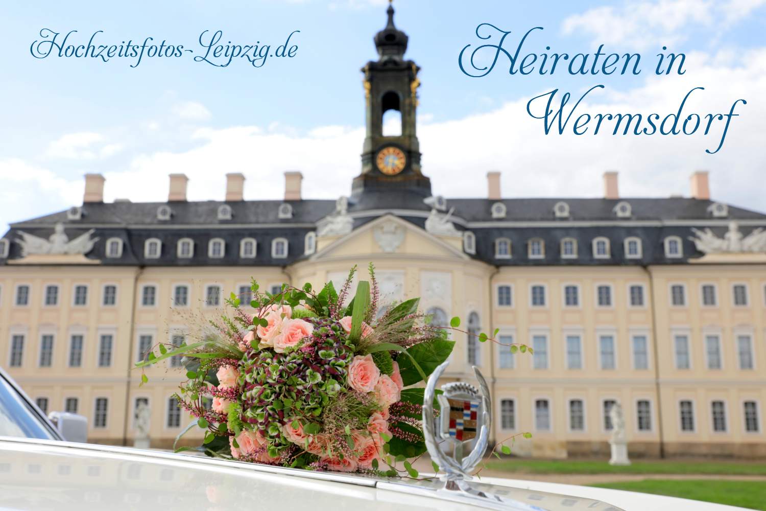 Foto: Heiraten in Wermsdorf - Brautpaar vor der Hubertusburg