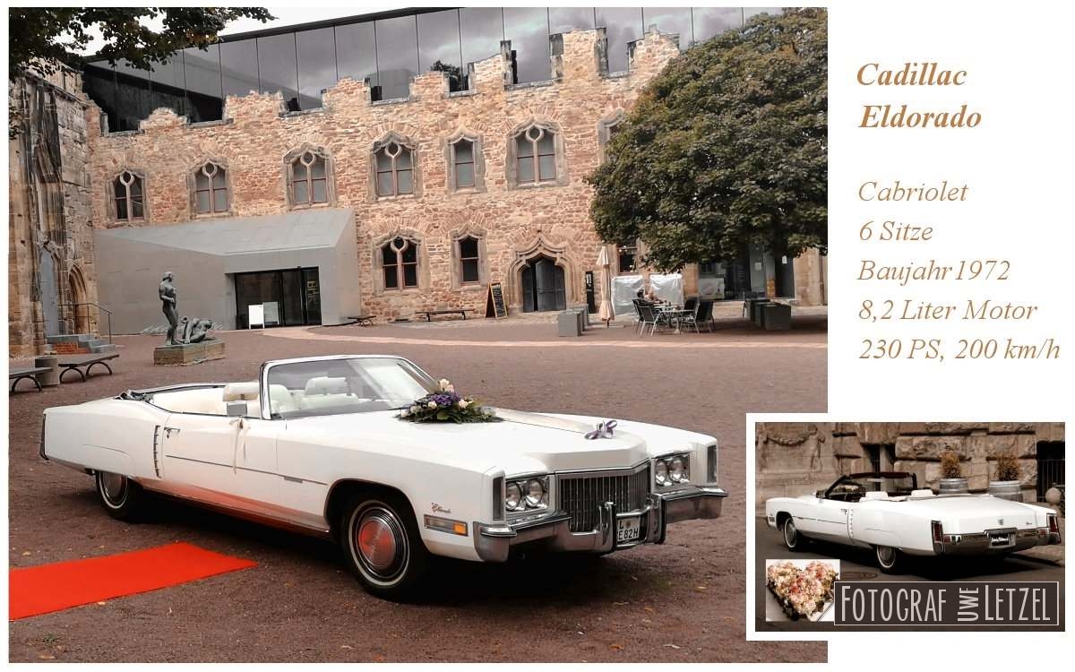 Hochzeitsauto in Halle/Saale mieten - US Car Vermietung fr die Trauung im Hndelhaus und Moritzburg Halle