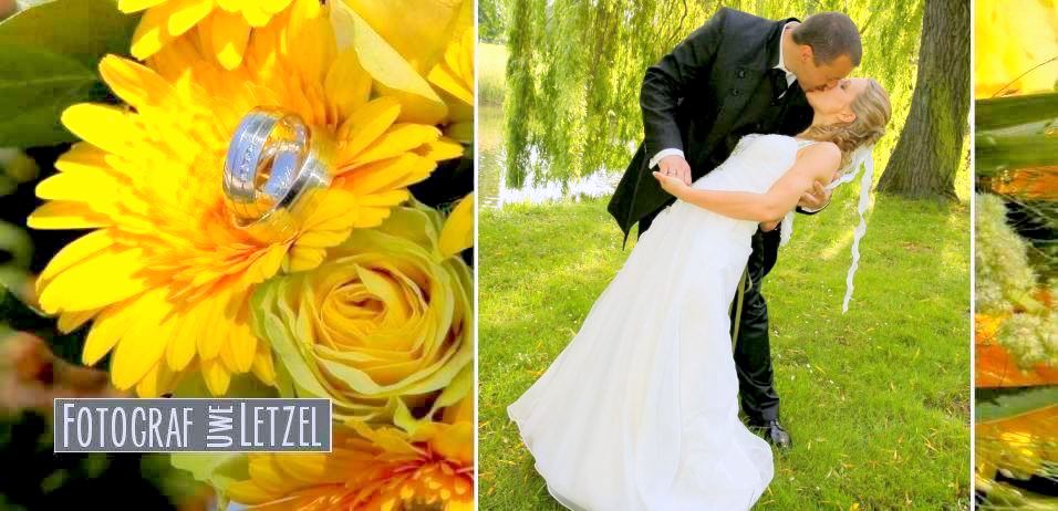 Hochzeit im Ghliser Schlsschen in Leipzig - Trauung im Barocksaal und Hochzeitsbilder im Schlosspark