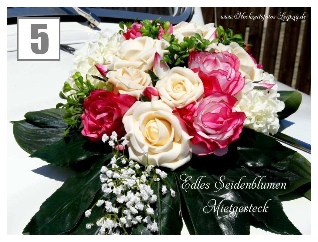 Foto Hochzeit Autogesteck Leipzig Gohliser Schlsschen (Hochzeitsfloristik Autodeko)