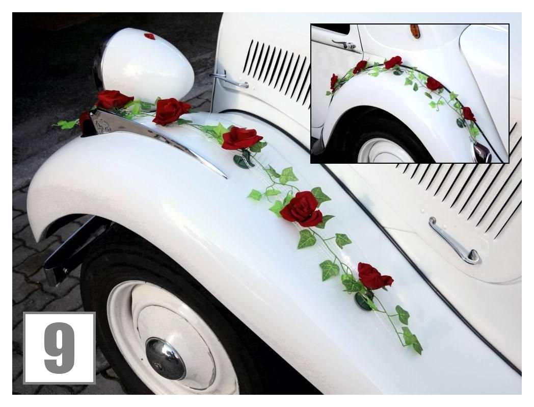 Foto Hochzeit Autogesteck Machern (Hochzeitsfloristik Autodeko)