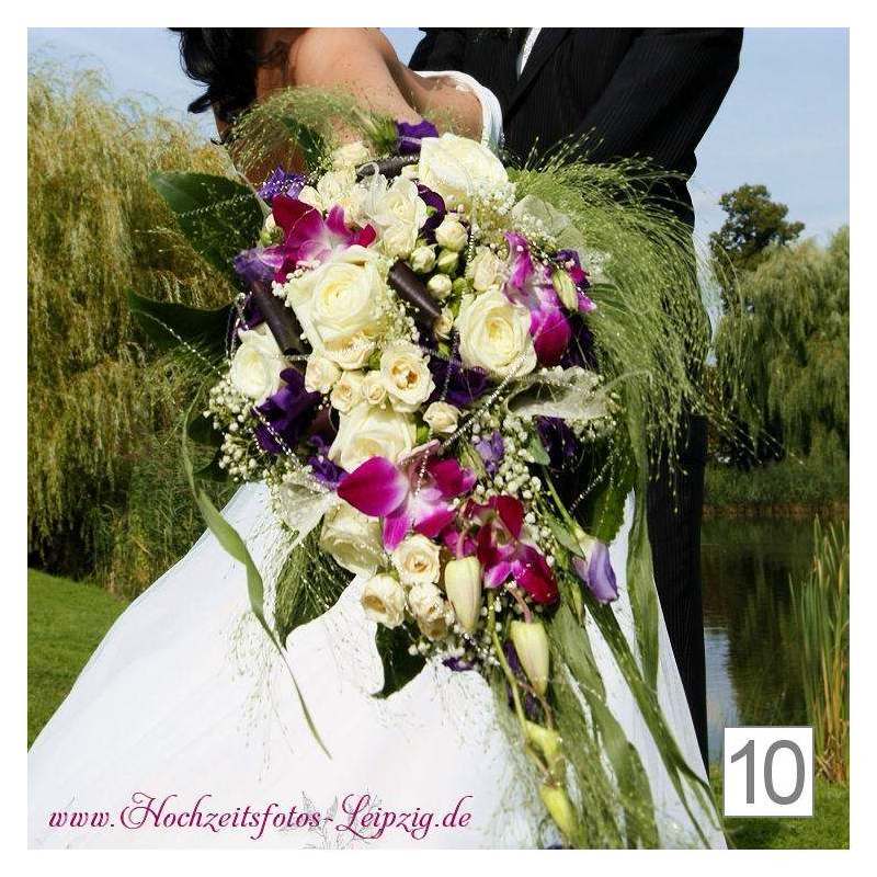 Hochzeitsfoto Brautstrau Colditz (Hochzeitsfloristik Brautblumen + Brautigam Anstecker)