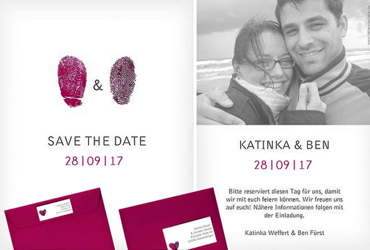 Hochzeit Save the Date Karten